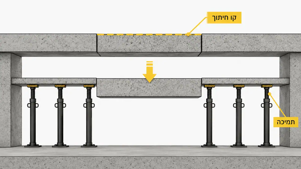 איך מנסרים תקרה או רצפה בלי לסכן את הקומה מעל